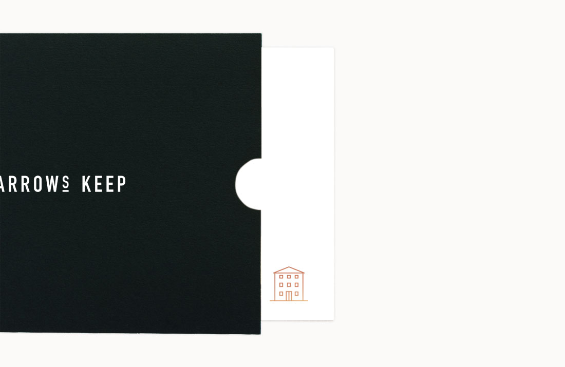 Barrows Keep Restaurant: Copper foil voucher by Freelance Graphic Designer Colm