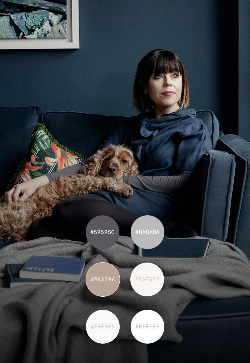 Interiors By Caroline Brand Identity Design website colours by Freelance Graphic Designer Colm McCarthy