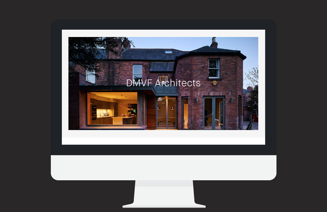 DMVF Architects Website: Home page slider design by Freelance Graphic Designer Colm McCarthy