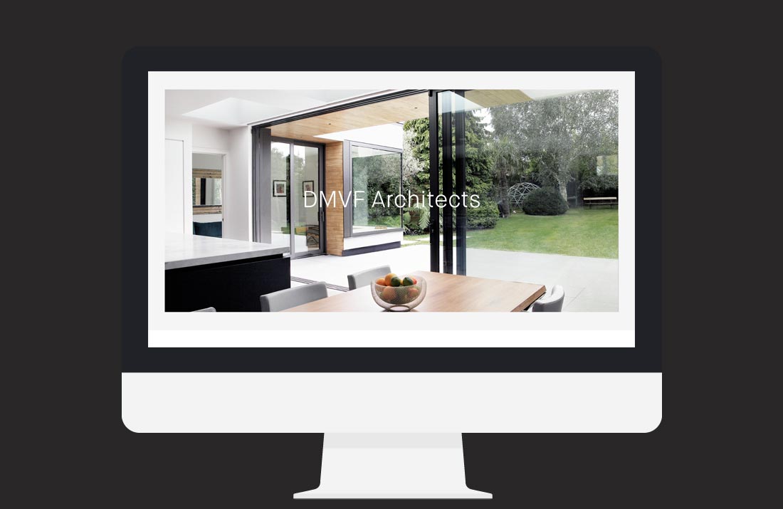DMVF Architects Website: Home page design by Freelance Graphic Designer Colm McCarthy