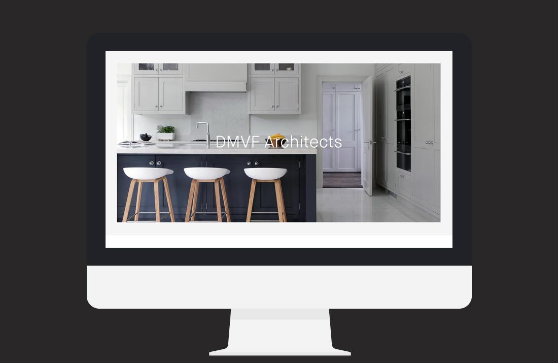 DMVF Architects Website: Home page image slider design by Freelance Graphic Designer Colm McCarthy