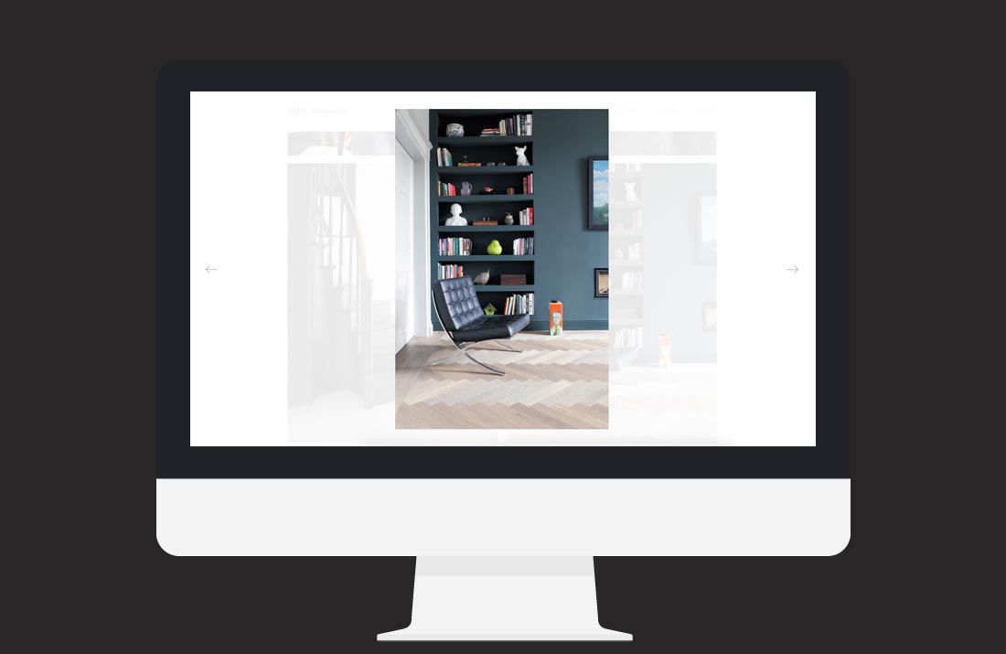 DMVF Architects Website: Single Project image gallery design by Freelance Graphic Designer Colm McCarthy