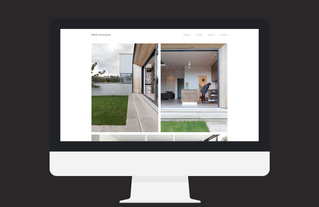 DMVF Architects Website: Single Project page design by Freelance Graphic Designer Colm McCarthy